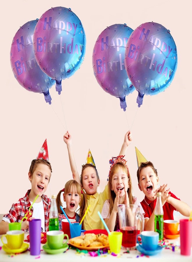 AMFIN بالونات عيد ميلاد من AMFIN® (عبوة من 7 بالونات) / بالون عيد ميلاد سعيد من رقائق الألومنيوم / بالون عيد ميلاد من رقائق الألومنيوم / بالونات زرقاء من رقائق الألومنيوم / لوازم حفلات عيد ميلاد من رقائق الألومنيوم - Image 3